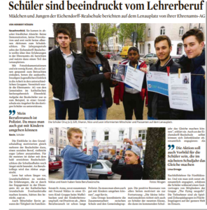 Eichendorff-Schüler in der lokalen Presse